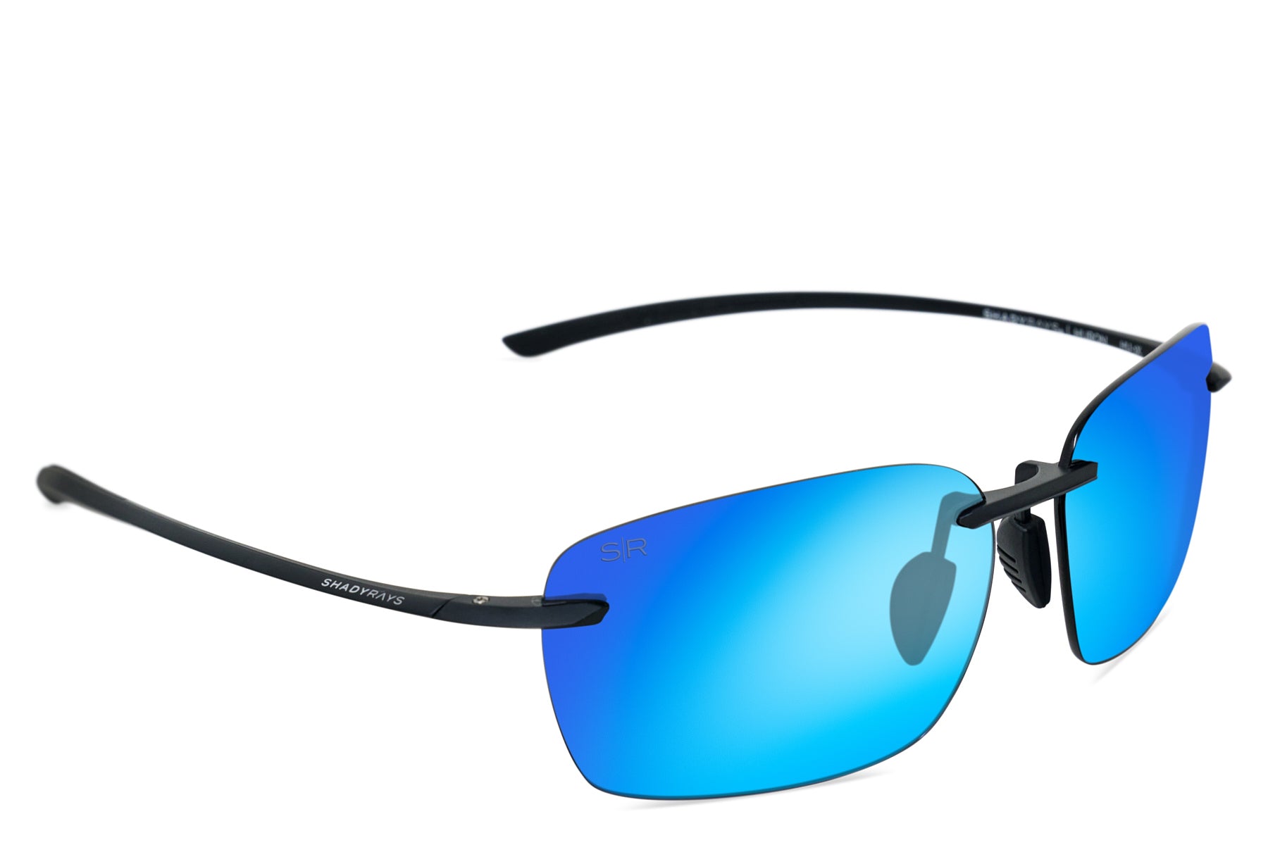 Alternative view of Huron Matte Black - Glacier Polarized