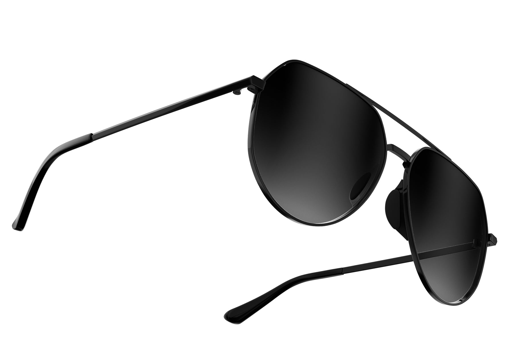 Alternative view of Tangle Free Aviator Hex - Black Fade Polarized
