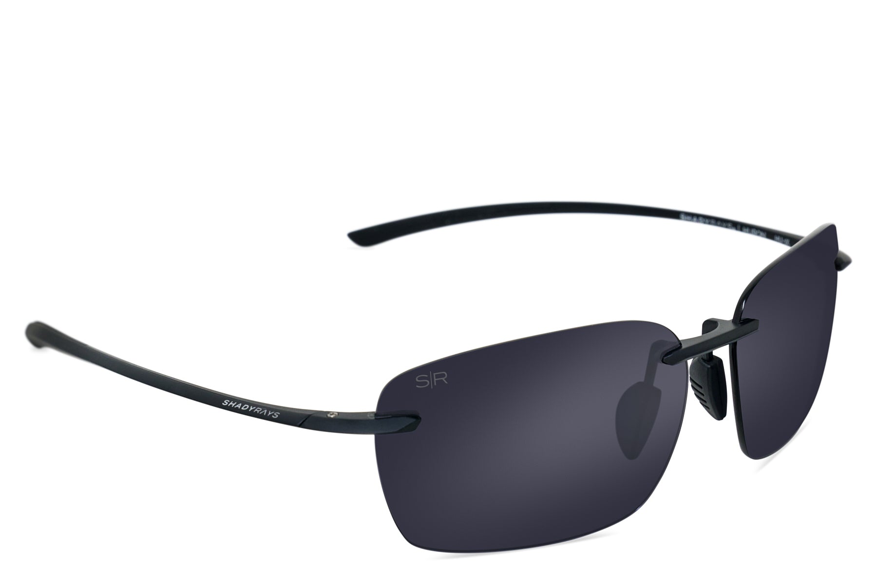 Alternative view of Huron Matte Black - Black Polarized