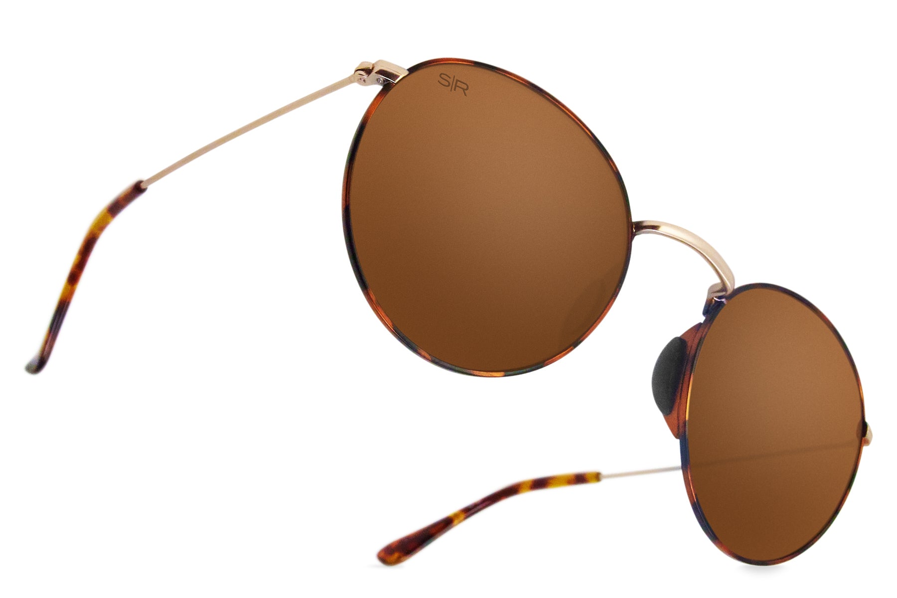Alternative view of Tangle Free Aston - Amber Tortoise Polarized