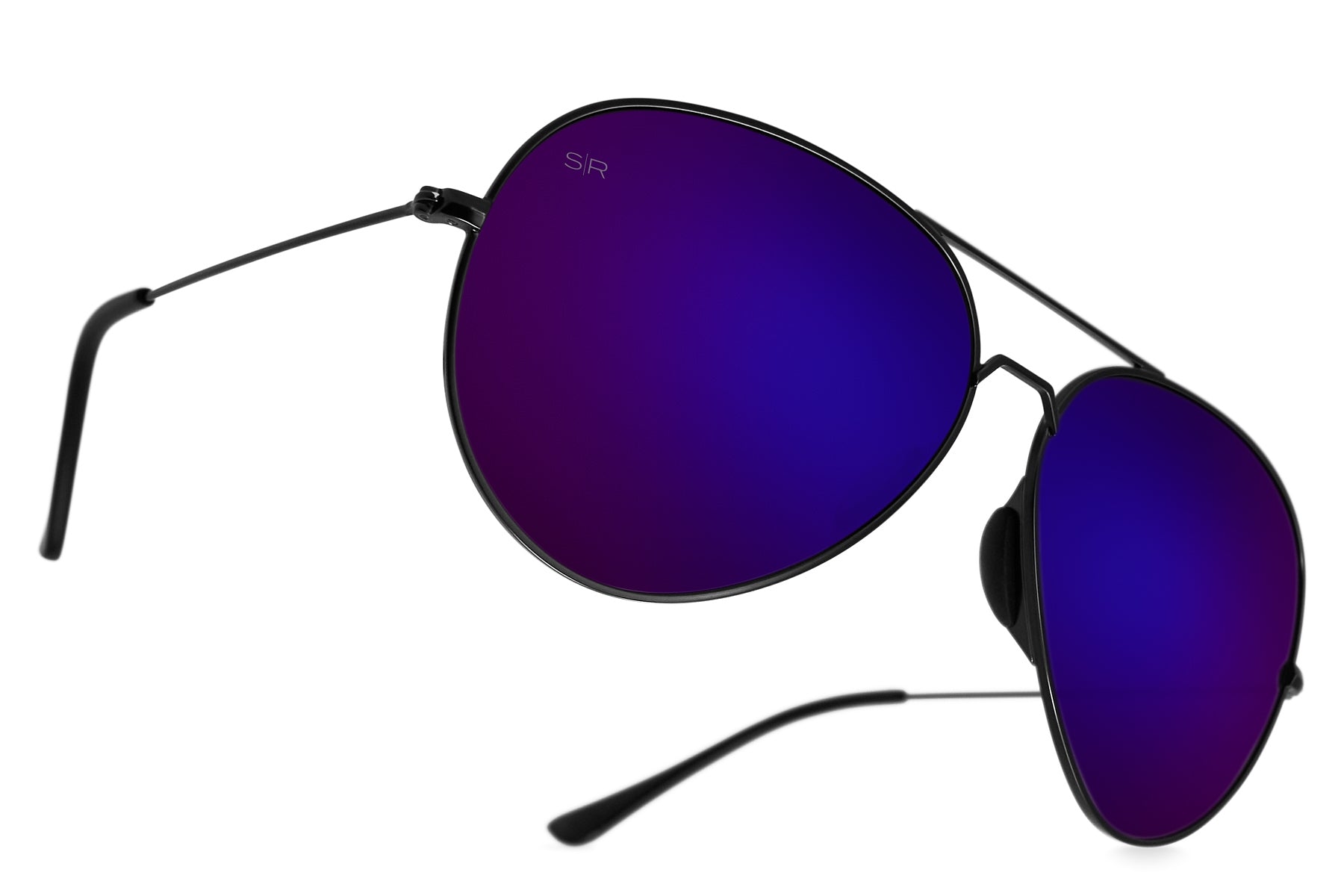 Alternative view of Tangle Free Aviator - Purple Polarized